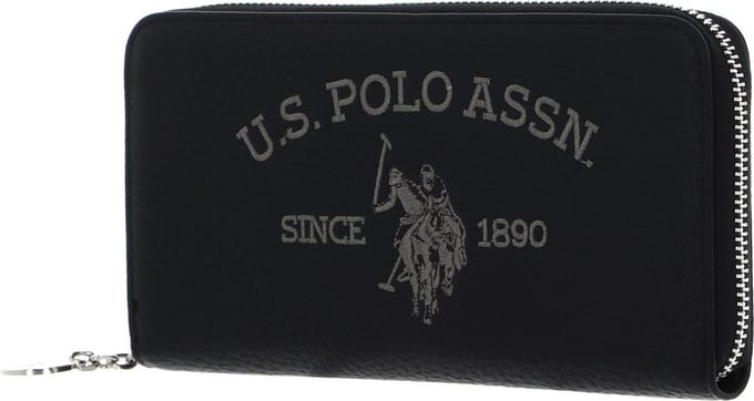 U.S. POLO ASSN. Portemonnee Breezy Zip Around Wallet Black Zwart