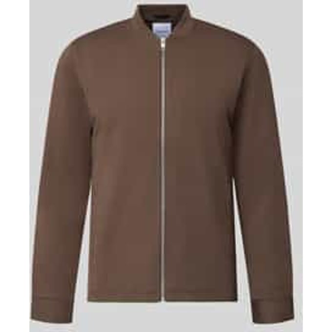 Slim fit sweatjack met opstaande kraag