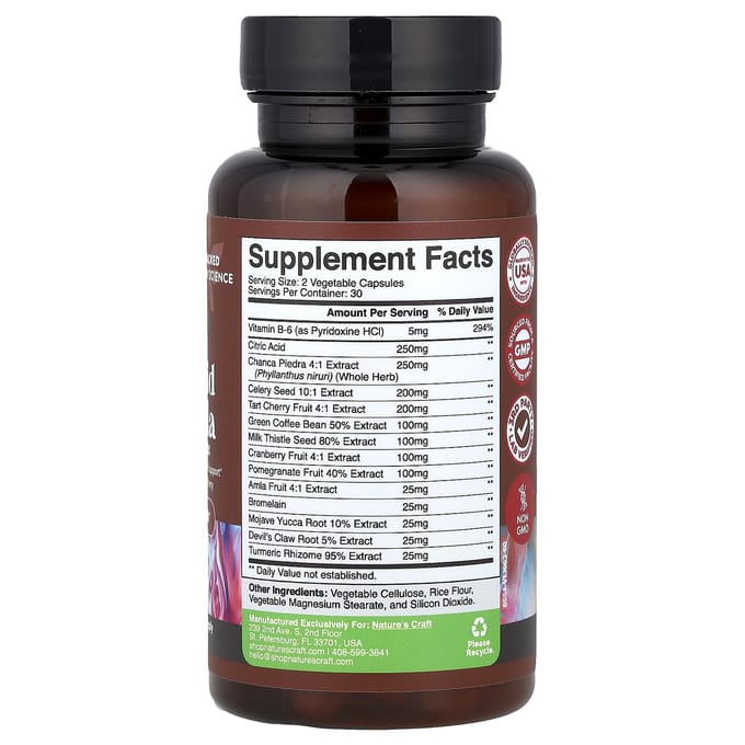 Nature'S Craft, Uric Acid Formula, 60 Capsules
