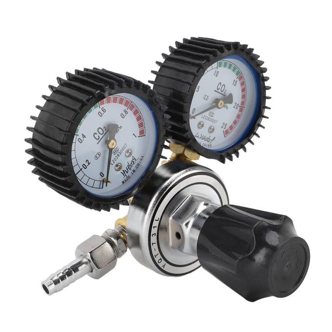 Koolstofdioxide Regulator 2 Manometer CO2 Drukregelaar voor Lassen Snijden Elektronische Industrieën