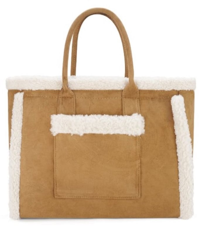 Tote bag patchwork - hand tas met teddy - teddie - bruin cognac - A4 - cadeau - moeder - mam