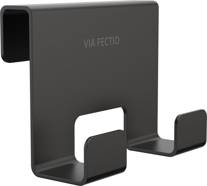 Via Fectio® Douchehaak - Douchewand Haak 6-8 mm - RVS - Mat Zwart