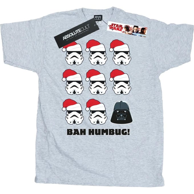 Star Wars Heren Kerstmis Humbug T-Shirt (Sportgrijs)