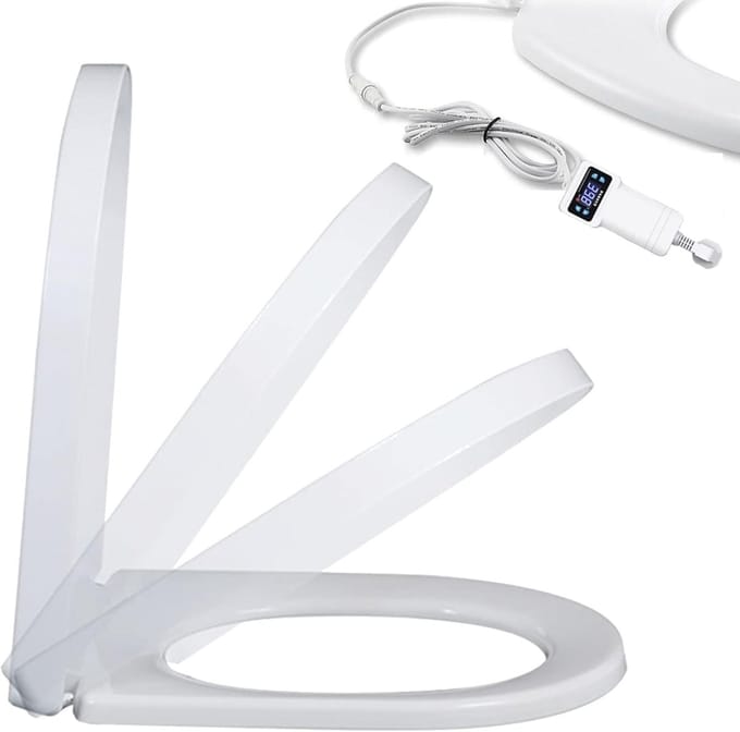 Verwarmde Toiletbril - Slimme WC Deksel - Comfort in Badkamer - Instelbare Temperatuur - Universele Pasvorm - Wit