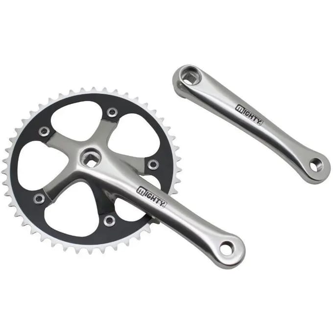 Aluminium crankstel voor de weg P2R Fixie 3.30 165 mm 46D. (Fixie - Singlespeed) Diam. 130 mm