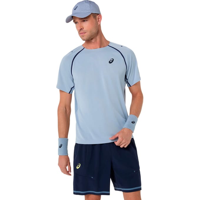 ASICS Match   T-shirt Heren-blaugrau