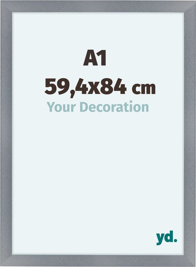 Your Decoration - Fotolijst A1 59,4x84 cm - MDF - Aluminium Geborsteld - Como