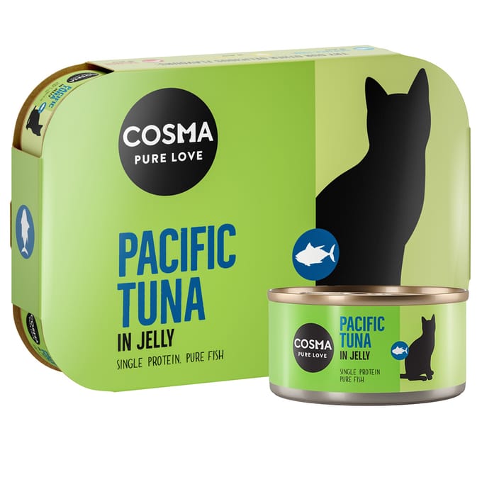 6x170g Original in Gelei Pacifische tonijn Cosma Kattenvoer