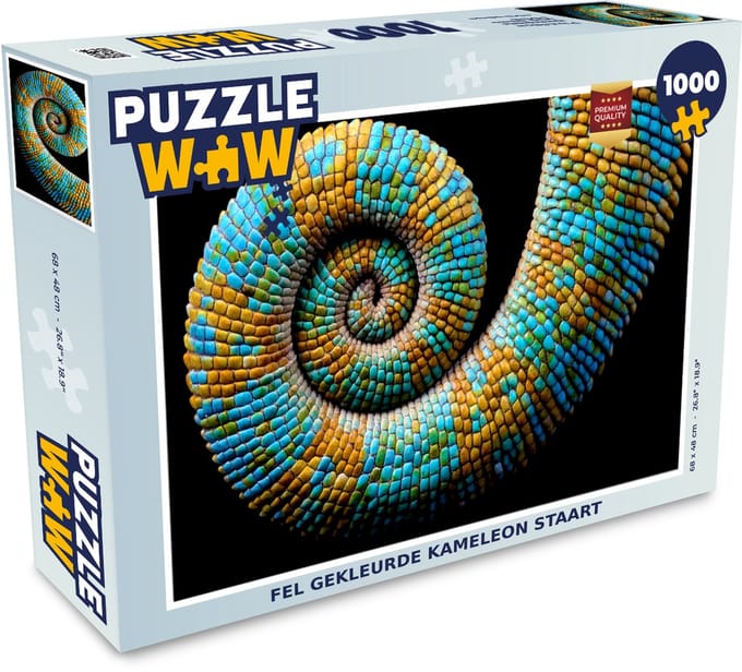 Puzzel Kameleon - Staart - Kleur - Legpuzzel - Puzzel 1000 stukjes volwassenen