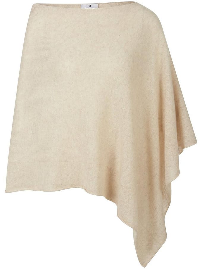 Poncho 100%  kasjmier Van Peter Hahn beige