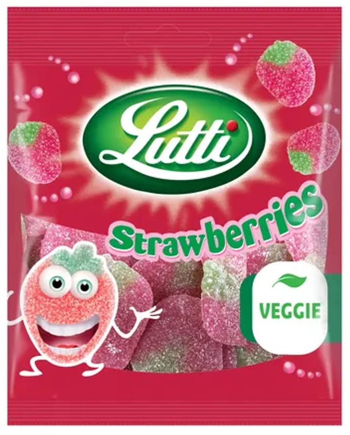 Lutti Aardbeien zakje (12x 80g)
