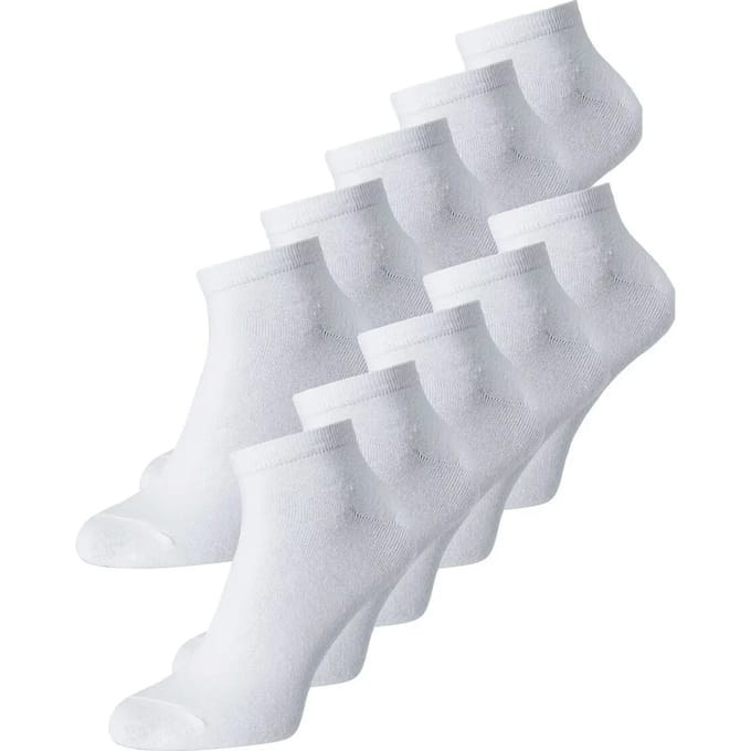 Jack & Jones Sneakersokken Heren JACDONGO 10-pack Wit-One size (41-46)