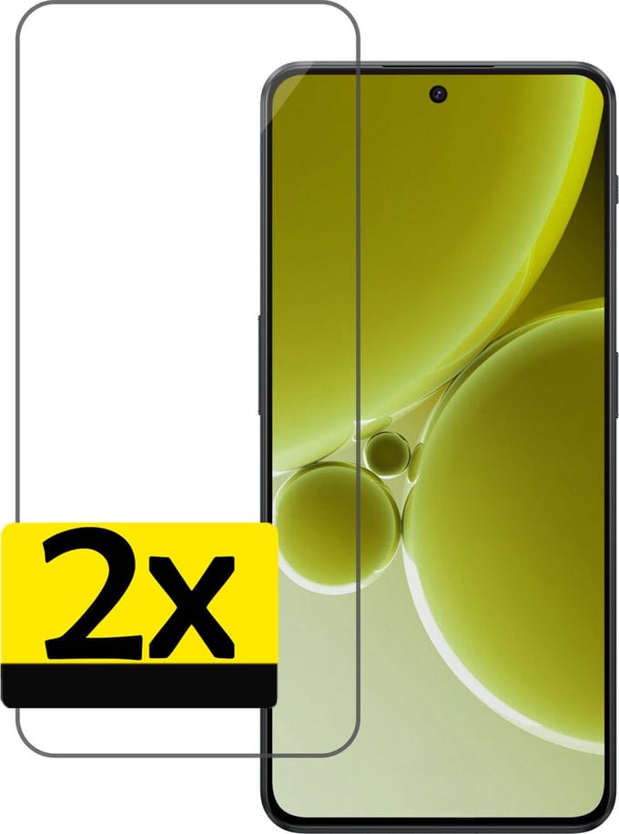Screenprotector - Geschikt voor OnePlus Nord 3 - 2 Stuks - Extra Sterk - Beschermglas - Gehard Glas - Tempered Glass - Screen Protector