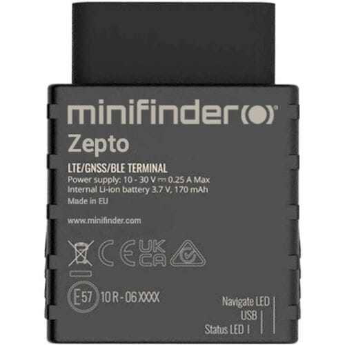MiniFinder Zepto GPS-tracker Voertuigtracker, Live Tracking Zwart 1 stuk(s)