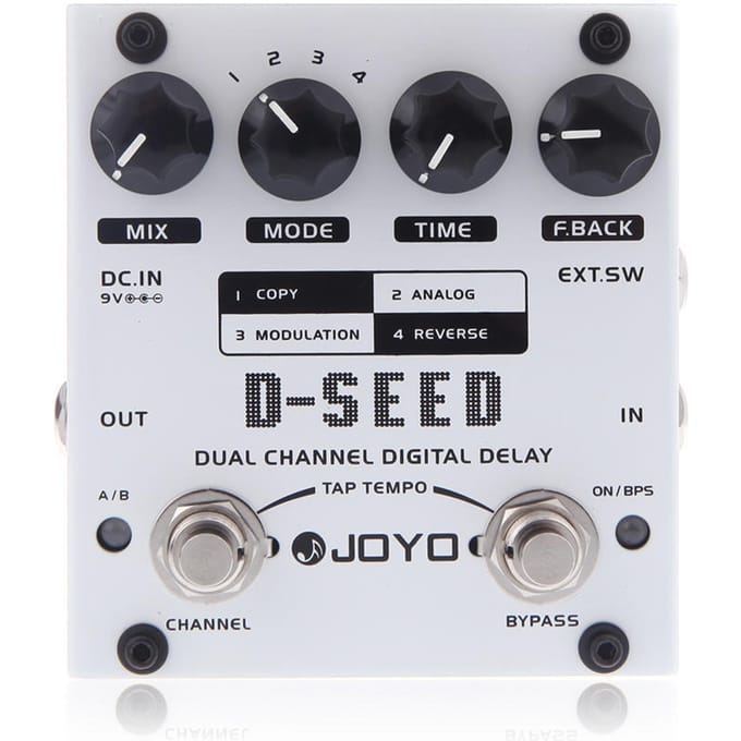 JOYO D-SEED Tweekanaals Digitale Delay Gitaareffectpedaal met Vier Modi black