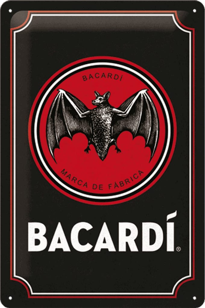 Wandbord - Bacardi New Logo - 20x30cm