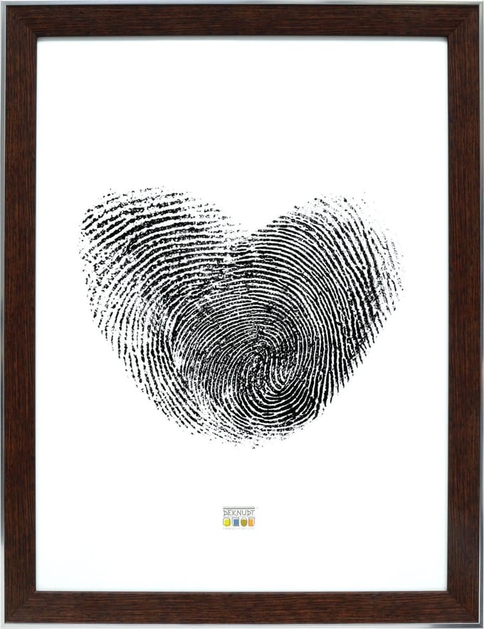 Deknudt Frames fotolijst S45FE3 - bruin - zilver buitenrand - 40x60 cm