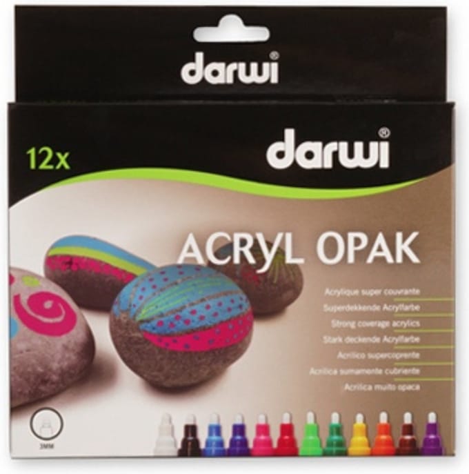 DARWI ACRYLIC OPAK MARKERS 3 MM SET 12X6ML