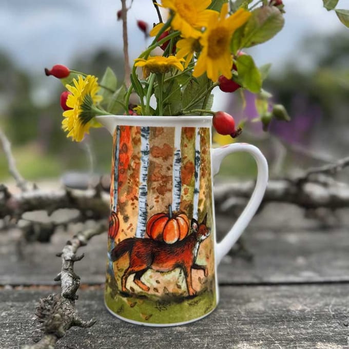 Alex Clark Kan Pompoenen Herfst ~ Pum[kin Pickers Jug