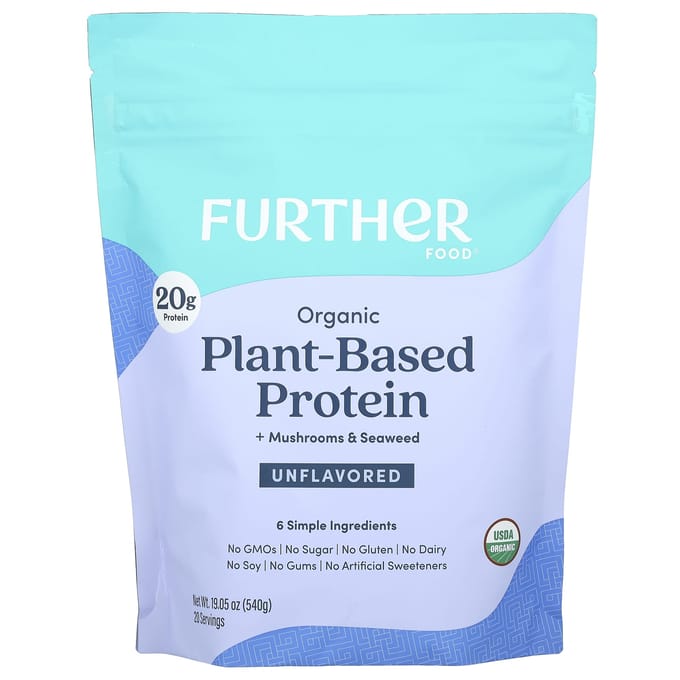 Further Food, Protéine Végétale Bio + Champignon & Algue, Non Aromatisé, 19,05 oz (540 g)