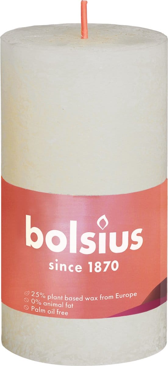 Bolsius Stompkaars Soft Pearl Ø50 mm - Hoogte 10 cm - Parelwit - 30 branduren