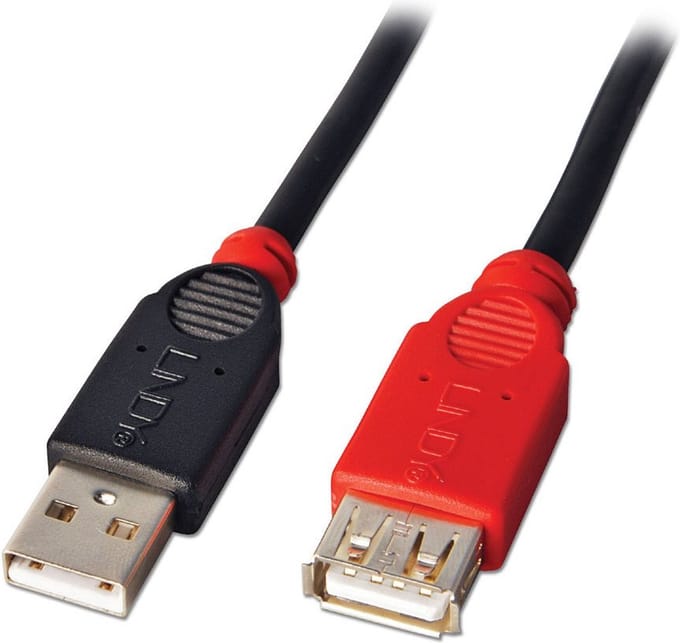 Lindy USB 2.0 Slimline Active Extension Cable - USB extension cable - USB to USB - 5 m