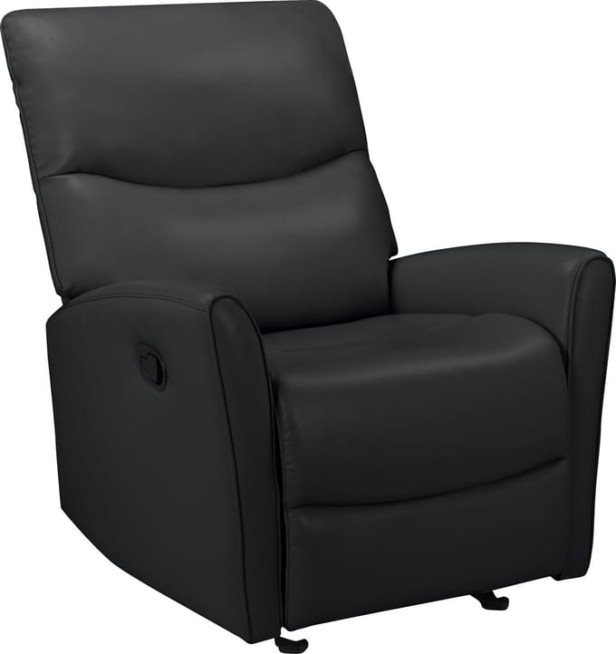 Chesley - Fauteuil relax Manuel Noir PU (100 x 81 x 98 cm)