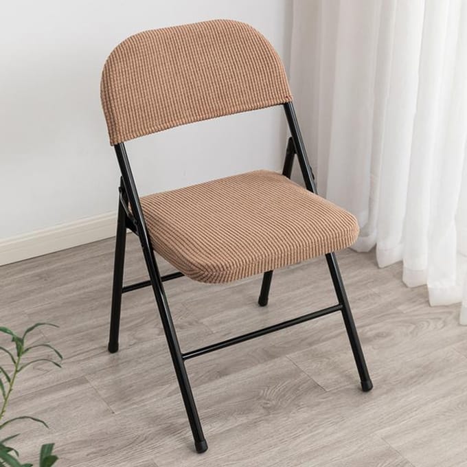 Huishoudelijke opvouwbare eetkamerstoel hoes rugleuning stoel hoes kantoorcomputer stofdichte elastische stoel hoes 2 PCS
