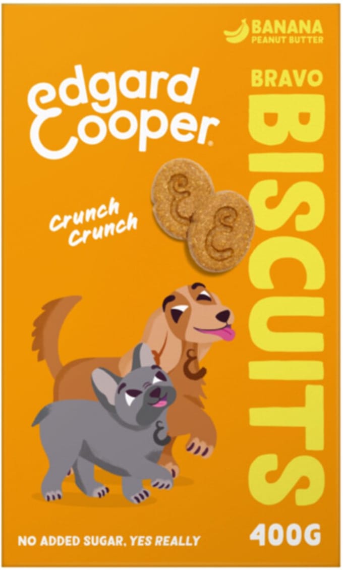 7x Edgard & Cooper Adult Biscuit Banaan & Pinda 400 gr
