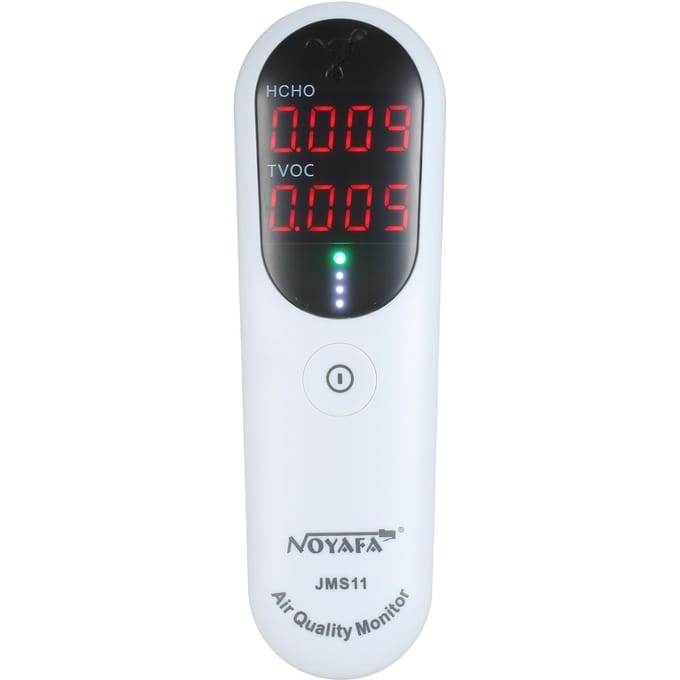 NOYAFA Draagbare formaldehydedetector Binnenluchtkwaliteitsmonitor HCHO- en TVOC-monitor met hoorbaar wit