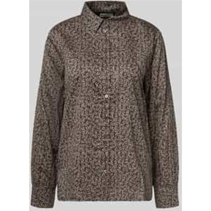 Relaxed fit overhemdblouse van puur katoen