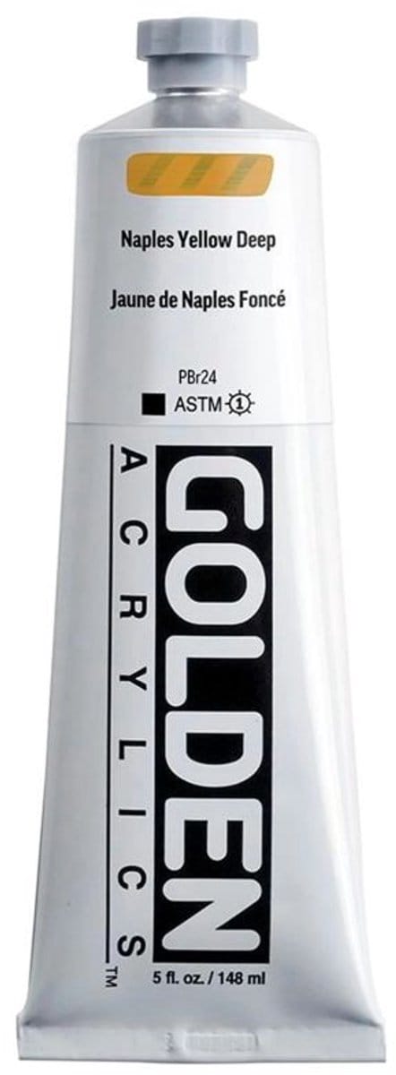 Golden Heavy Body Acrylverf Napelsgeel Donker 148 ml