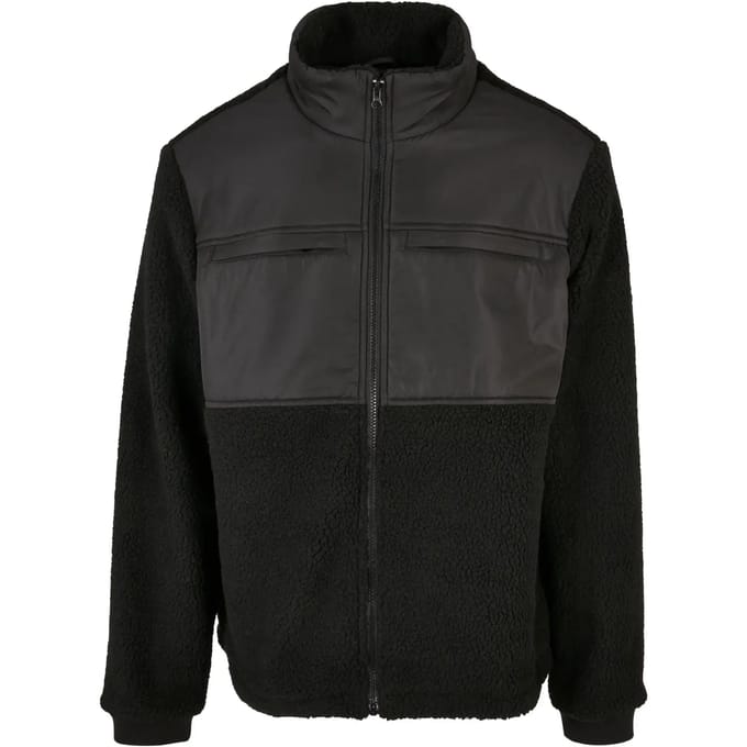 Urban Classics - Patched Sherpa Jacket - L - Zwart