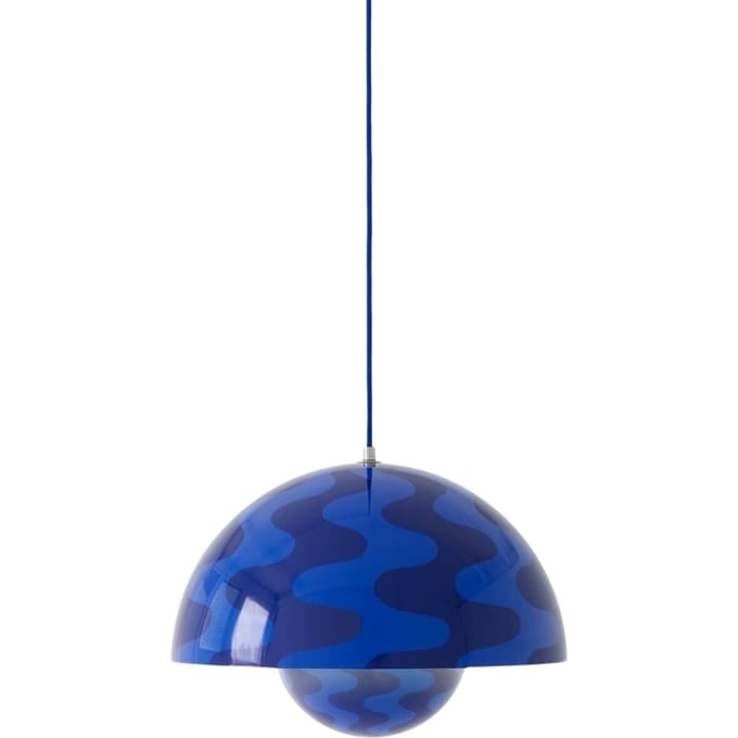 &Tradition Flowerpot VP7 Hanglamp - cobalt blue & twilight blue pattern