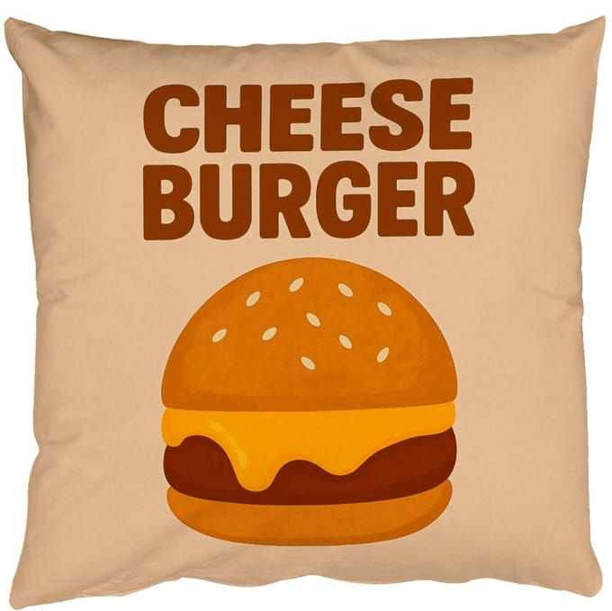 Sierkussens - Kussentjes Woonkamer - 45x45 cm - Cheeseburger - Minimalistisch - Geel