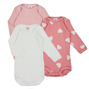 Kinder bodies Petit Bateau BODY US ML COEUR PACK X3