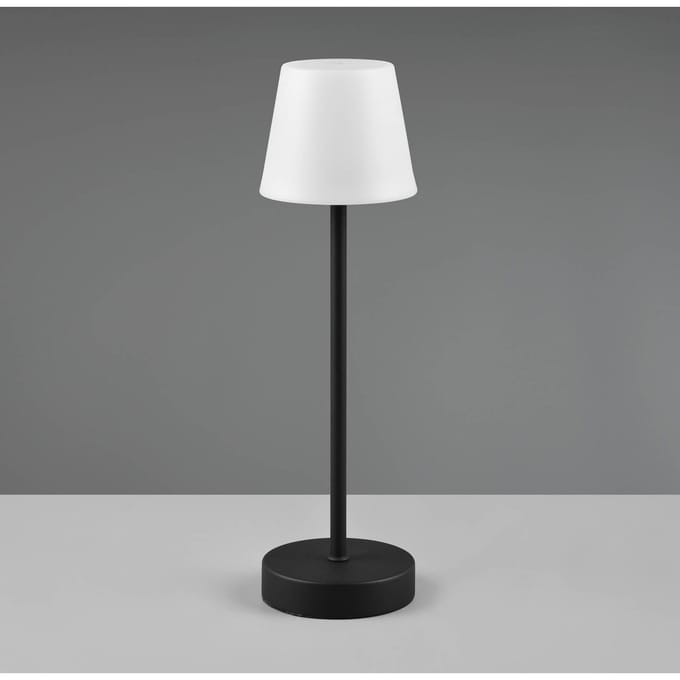 REALITY Martinez - Tafellamp - Zwart - SMD LED - Oplaadbaar - Dimbaar - RGB - IP44