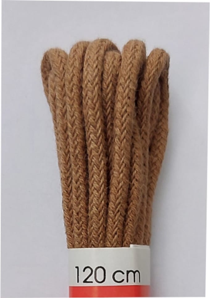Ronilux Veter - Licht Bruin - Dun Rond - Lengte 120 cm - Dikte 2,5 mm - Schoenveter
