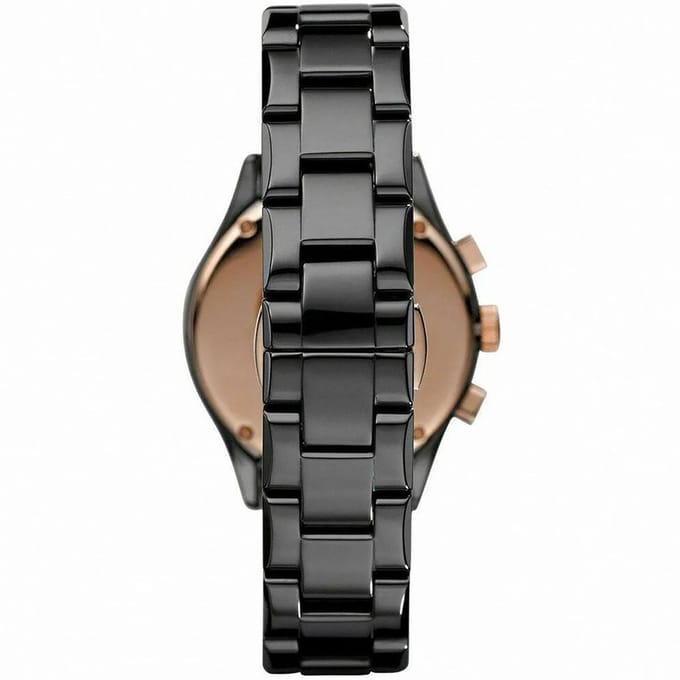 Emporio Armani AR1411 Zwart Ceramisch Dameshorloge