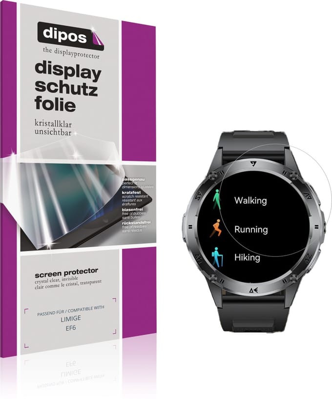 dipos – 6x Beschermfolie geschikt voor LIMIGE EF6 | Krasbestendige & heldere Screenprotector Ultra-Thin