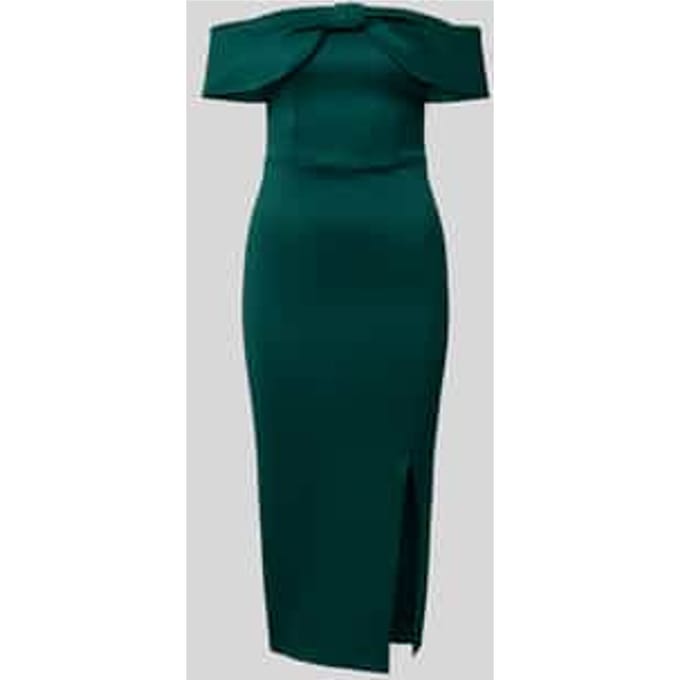 Off shoulder-jurk met loopsplit