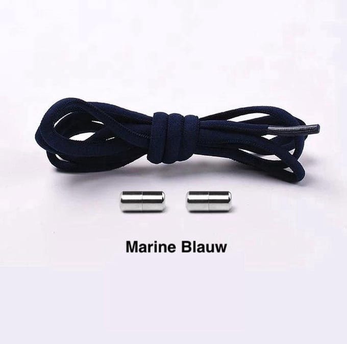 *** Elastische Veters - schoenveters - Niet meer strikken - Blauw - van Heble® ***