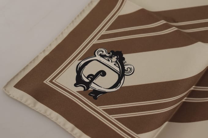 Zijden Sjaal Gestreept Logo