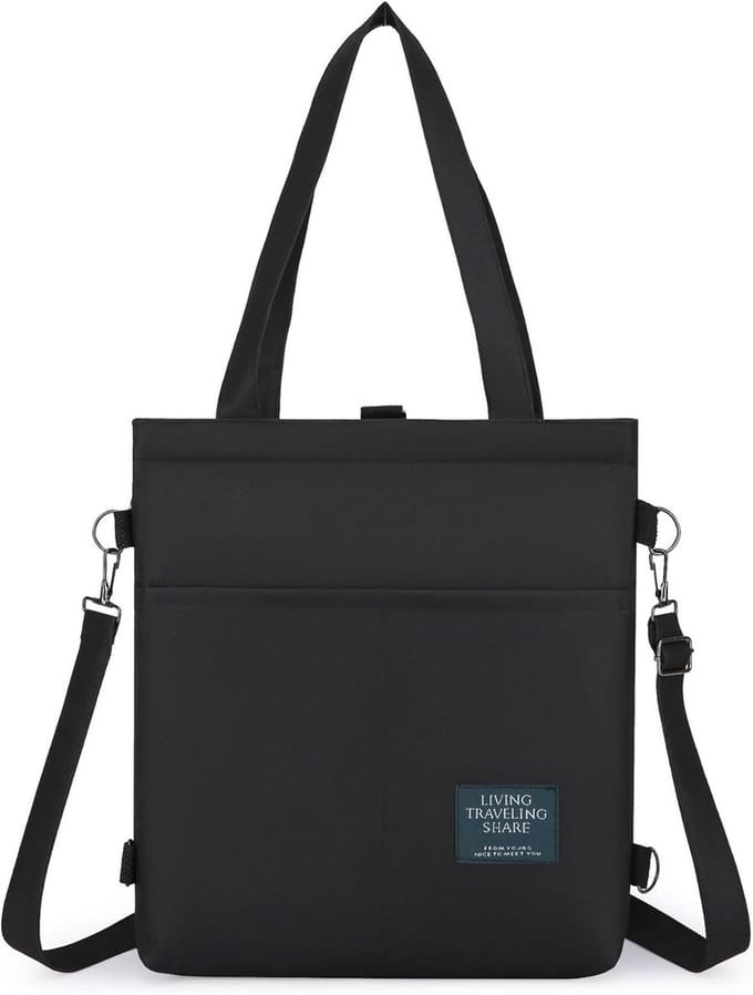 Dames Canvas Tas Shopper Schoudertas 3-in-1 Handtas Tassen met Rits