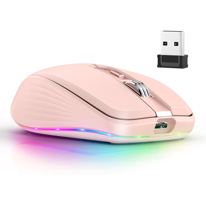FMOUSE 2.4G + BT5.1 souris sans fil double mode souris de jeu pour ordinateur conception ergonomique 4 vitesses
