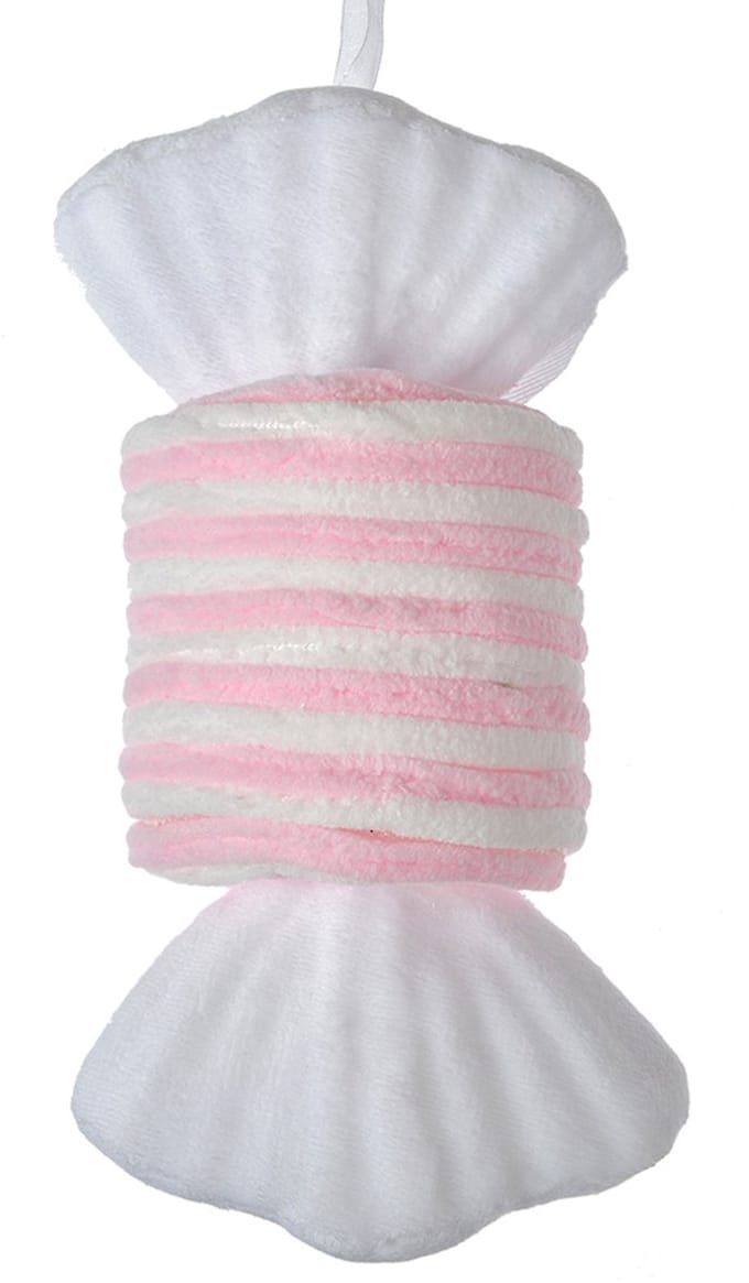 Clayre & Eef Kersthanger 11x8x20 cm Roze Wit Synthetisch