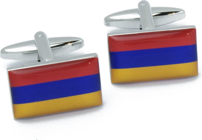 Manchetknopen - Armeense Vlag Armenie Rood Blauw Geel