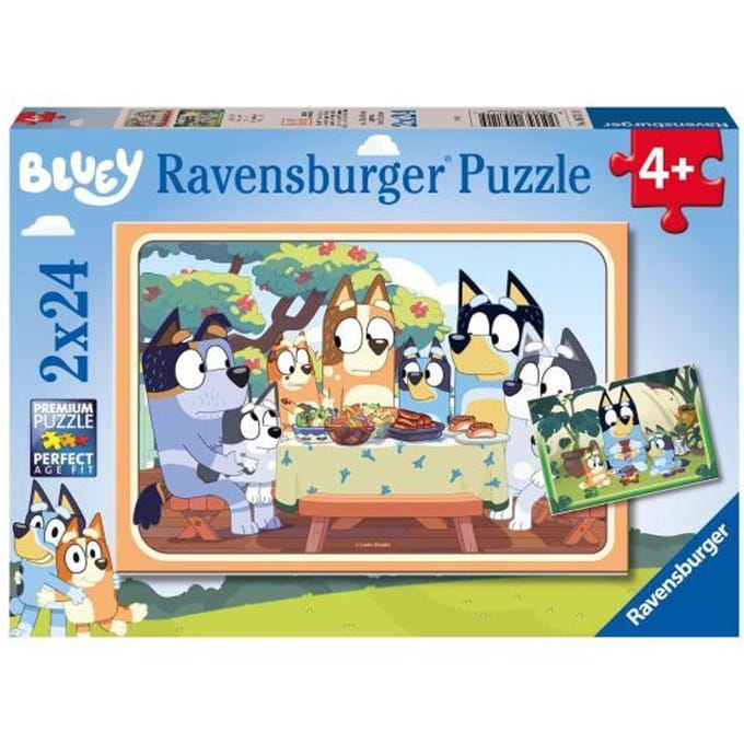 Ravensburger puzzel Bluey - Legpuzzel - 2x24 stukjes