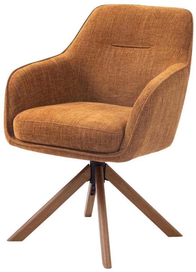 Nordic Home - Ellis armstoel stof - roestbruin