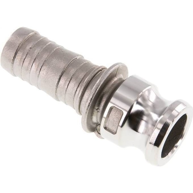 Camlock DN 25 (1'') Koppeling RVS met slangpilaar (25 mm) Type E MIL-C-27487